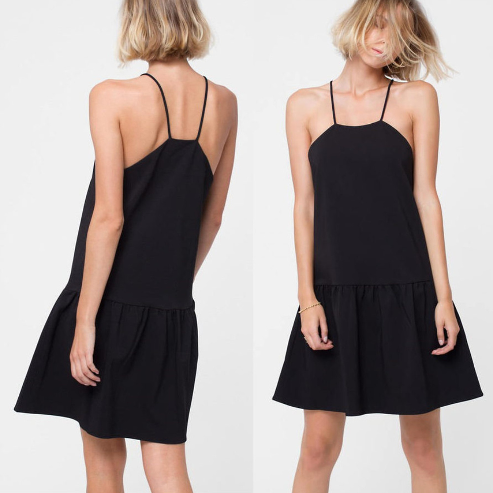 Anine Bing minimalist gathered drop waist dress - Picture 1 of 6